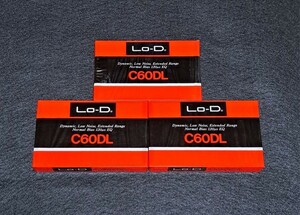 【未開封】日立 Lo-D C60DL TYPE Ⅰ ノーマルカセットテープ 3本セット 未使用 動作未確認 現状品 NORMAL TAPE ヴィンテージ