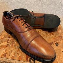 (434)REGAL リーガル 09CR【26cm】茶 内羽根 ストレートチップ ビジネスシューズ 革靴 紳士靴_画像6