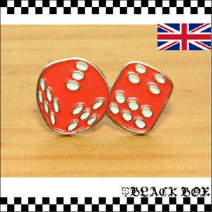 英国 インポート Pins Badge ピンズ ピンバッジ 画鋲 Dice ダイス サイコロ 骰子 賽子 GB UK イギリス ENGLAND イングランド 351