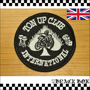 英国 インポート ワッペン パッチ TON UP CLUB CAFE RACER カフェレーサー ROCKERS ロッカーズ バイク イギリス イングランド UK GB 336