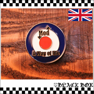 英国インポート Pins Badge ピンズ ピンバッジ ラペルピン MOD A Way of life mods モッズ ターゲットマーク ラウンデル イギリス UK 112