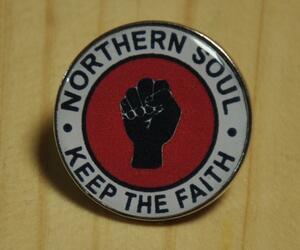 英国 インポート Pins ピンズ ピンバッジ NORTHERN SOUL KEEP THE FAITH ノーザンソウル イギリス イングランド UK GB ENGLAND 607-2