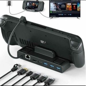 MDMI コントローラ キーボード テレビゲーム 6in1多機能 ドッグ 4K 簡単 充電 USB HDMI 高速充電