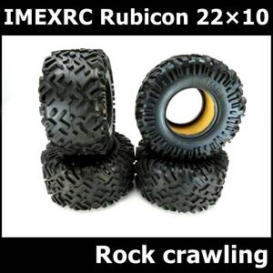 ●RC ラジコン 1/10 クローラー 用 IMEX 2.2 ルビコン ロック クローリング ビック タイヤ ソフト オフロード 22×10 タミヤ トラクサス