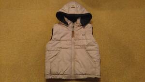 B&K with a hood . down vest * beige 