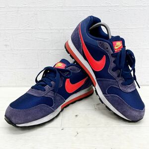 1301◎ NIKE MD RUNNER 2 ナイキ 靴 シューズ スニーカー ローカット メッシュ カジュアル ブルー レディース25.5