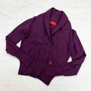 1305◎ Vivienne Westwood RED LABEL ヴィヴィアン ウエストウッド レッド レーベル ニット 長袖 パープル レディース2