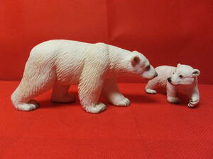2005年　Schleich シュライヒ　動物 フィギュア　シロクマ 白熊　2体セット　中古