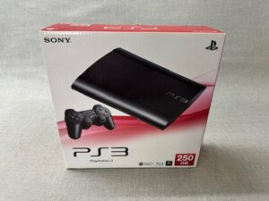 【中古品】SONYソニー　PlayStation3 CECH-1200B チャコールブラック 250GB コントローラー2個付 動作チェック済み（管理番号：049111）　