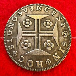 ポルトガル　硬貨　1794年　マリア1世　ポルトガル王国女王　キリスト十字勲章　ポルトガル国章　コイン　古銭
