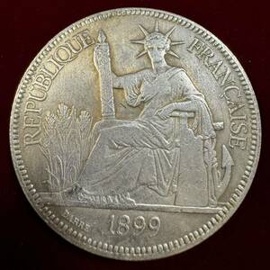 フランス　硬貨　フランス領インドシナ　1899年　フランス共和国　マリアンヌ　自由の女神　ピアストル　コイン　古銭