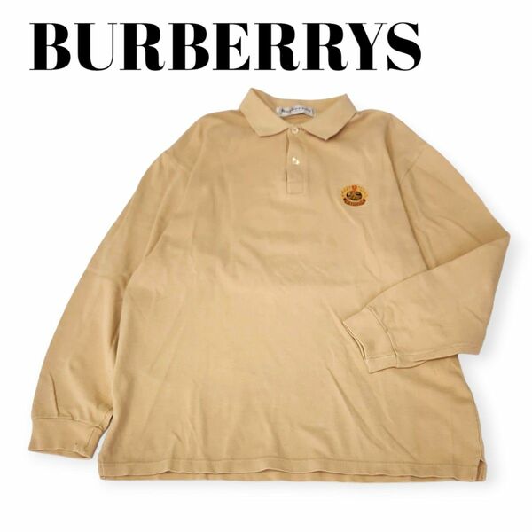 【BURBERRYS】バーバリーズ　長袖ポロシャツ　キャメル　メンズ