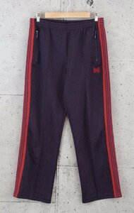 【送料無料】 Needles ニードルズ Track Pant Poly Smooth トラックパンツ パープル/レッド サイズM