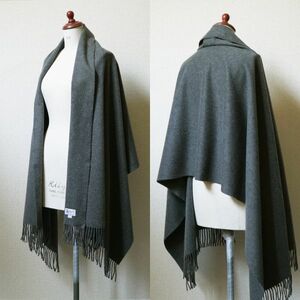 Johnstons ジョンストンズ カシミヤ 大判 ストール 《 MID GREY ミッドグレー 》 カシミア 100％ 201221-15