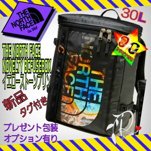 新品　ノースフェイス ノベルティ　レア　カラビナ付き　BCヒューズボックス YS 30L　イエローストーンプリント　リュック