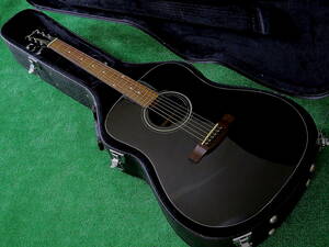 即決 FENDER 美品 フェンダー製アコースティックギター 程度良好 CD-60 BLK 真黒ブラック 純正アコギ用ハードケース 取扱説明書付属