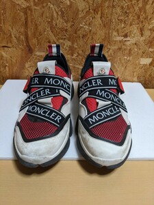 正規品　モンクレール　MONCLER 42サイズ　ロゴ　ストラップ　ソックスタイプ　ランニング　スニーカー　27cm 27　メンズ　希少　入手困難