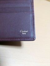 Cartier カルティエ　二つ折り財布　財布　マストライン ボルドー_画像6