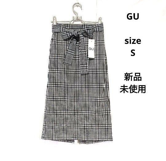 GU ジーユー ロングスカート タイトスカート チェックスカート