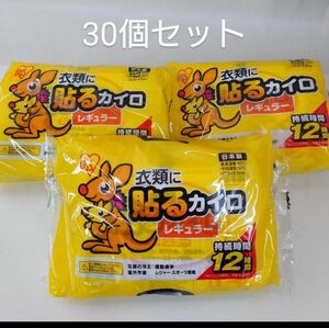 送料無料 即発送 貼るカイロ 30枚セット レギュラー アイリスオーヤマ 日本製 衣類に貼るカイロ 持続時間12時間