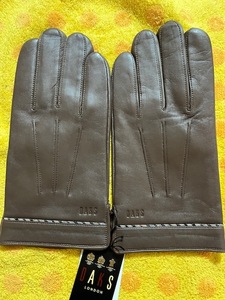 DAKS Dux cashmere 100% lining attaching sheepskin leather gloves 25L