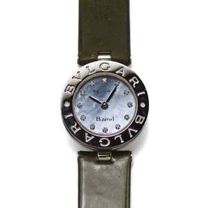 BVLGARI ブルガリ B-zero1 ビーゼロワン 22MM クォーツ BZ22BSL/12 シェル文字盤 12Pダイヤモンド レディース 女性用 腕時計 中古