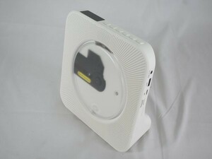 1円スタート Fohil CDプレーヤー CD再生 ラジオ Bluetooth 音楽再生 卓上置き式 リモコン付 LEDディスプレイ ホワイト A04562