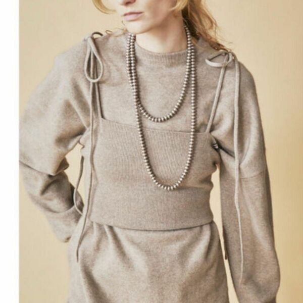 extreme cashmere crew neck po&camisole