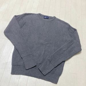 3784☆ RALPH LAUREN ラルフローレン トップス ニット 長袖セーター クルーネックセーター レディース L グレー