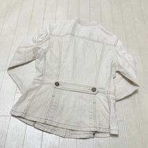 3785☆ BURBERRY LONDON バーバリー ロンドン トップス ブルゾン カジュアルジャケット レディース 40 オフホワイト_画像2