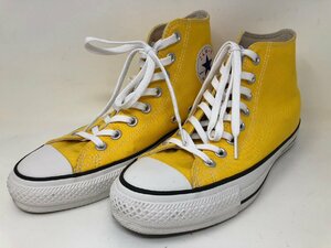 ◆CONVERSE コンバース スニーカー イエロー 25.5cm ハイカット 靴 本体のみ 中古◆9799