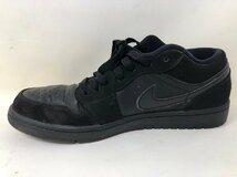 ◆NIKE AIR JORDAN 1 LOW TRIPLE BLACK 553558-025 ナイキ エアジョーダン 1 ロー ローカット 黒 26.5cm 中古◆10124_画像4