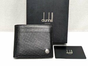 ▽dunhill ダンヒル 財布 二つ折り財布 ブラック 中古▽010023