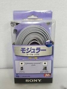 ▽ジャンク SONY 6極2芯 通信用モジュラーケーブル 20m TL-NTW200 未使用▽009610