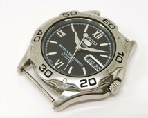 ♪hauu2352-1 505 SEIKO 5 SPORTS セイコー5 スポーツ 自動巻 7S36-00A0 裏蓋スケルトン デイデイト 腕時計 メンズウォッチ 稼働_画像2