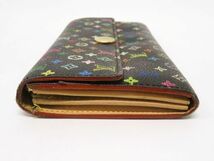 ■hakt2362-3 532A再 LOUIS VUITTON ルイ・ヴィトン ポルトフォイユ サラ M93533 長財布 二つ折り モノグラム マルチカラー_画像5