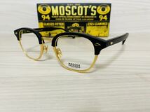 MOSCOT モスコット★レムトッシュマック★メガネフレーム★LEMTOSH-MAC★伊達眼鏡 マットブラック ゴールド ウェリントン★未使用 美品★_画像2