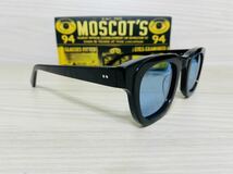 MOSCOT★モスコット★サングラス★FRITZ★伊達眼鏡★黒縁 ブラック★スクエア ウェリントン カラーレンズ ブルー 未使用 美品_画像3