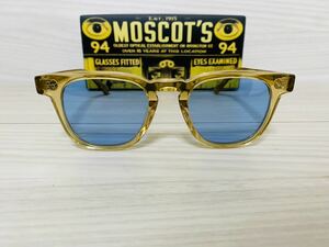 ★MOSCOT★モスコット★カラーレンズサングラス★DUDEL★伊達眼鏡 ウェリントン スクエア 未使用 美品