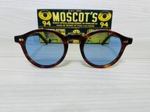 ★MOSCOT★モスコット★MILTZEN★サングラス★伊達眼鏡★鼈甲柄 ブロンド★カラーレンズ ボストン ラウンド ブルー 未使用 美品_画像1