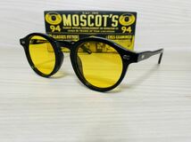 ★MOSCOT★モスコット★MILTZEN★サングラス★伊達眼鏡★黒縁★カラーレンズ ボストン ラウンド イエロー 未使用 美品_画像2