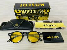 ★MOSCOT★モスコット★MILTZEN★サングラス★伊達眼鏡★黒縁★カラーレンズ ボストン ラウンド イエロー 未使用 美品_画像9