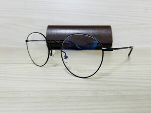 OLIVER PEOPLES オリバーピープルズ メガネフレーム★OV1105 1001★ボストン ラウンド ブラック メタルフレーム 伊達眼鏡 未使用 美品 