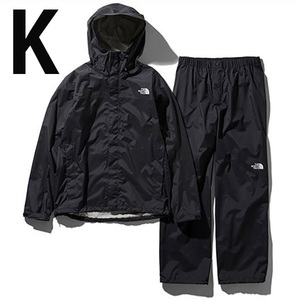 ★ノースフェイス レインウェア THE NORTH FACE HYVENT RAINTEX ハイベントレインテックス レインスーツ 黒 メンズL 上下セット NP61916Z★