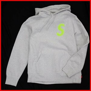 ★Supreme/シュプリーム S Logo Hooded Sweatshirt メンズM/杢グレー/コットン/フーディー/クリーニング済/ステッカー付き&1951900029