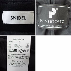 ★未使用 SNIDEL/スナイデル 22AW Sustaina ウールコクーン ダブルコート 0/レディースS～M相当/ブラック/イタリア製生地&1948200001の画像5