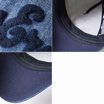 ★NEW ERA/ニューエラ デニムキャップ 頭周り約54～57cm/インディゴ/フロントロゴ刺繍/コットン100%/帽子&1951100011_画像8