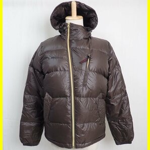 ★美品 Marmot/マーモット × ロイアル ダウンジャケット XS/レディースS相当/ダークブラウン/ナイロン100%/斜めファスナー&1949300023の画像1