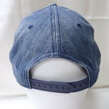 ★NEW ERA/ニューエラ デニムキャップ 頭周り約54～57cm/インディゴ/フロントロゴ刺繍/コットン100%/帽子&1951100011_画像4