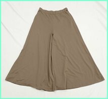 ★未使用 PINORE/ピノーレ ワイドパンツ レディースM～L相当/ダークベージュ/ストレッチ/ウエストゴム入り&1219300299_画像1